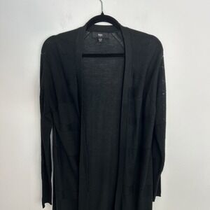 Mossimo Women's XL/TG Black Lightweight Open Front Long Sleeve Cardigan Sweater‎
